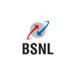 BSNL Logo with two arrows surrounding a globe-like structure.